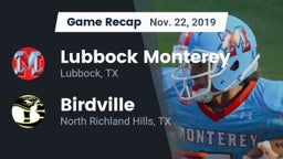 Recap: Lubbock Monterey  vs. Birdville  2019