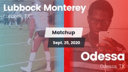 Matchup: Lubbock Monterey vs. Odessa  2020