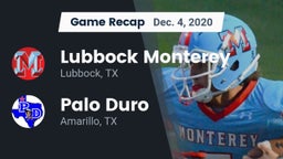 Recap: Lubbock Monterey  vs. Palo Duro  2020
