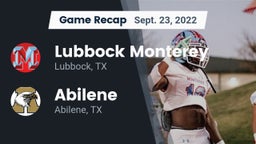 Recap: Lubbock Monterey  vs. Abilene  2022
