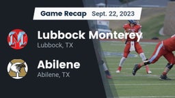 Recap: Lubbock Monterey  vs. Abilene  2023