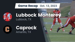 Recap: Lubbock Monterey  vs. Caprock  2023