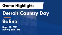 Detroit Country Day  vs Saline Game Highlights - Sept. 11, 2021