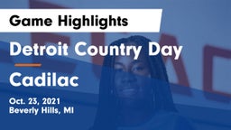 Detroit Country Day  vs Cadilac Game Highlights - Oct. 23, 2021