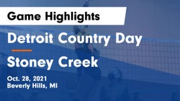 Detroit Country Day  vs Stoney Creek  Game Highlights - Oct. 28, 2021