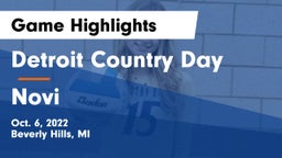 Detroit Country Day  vs Novi  Game Highlights - Oct. 6, 2022