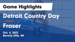 Detroit Country Day  vs Fraser Game Highlights - Oct. 4, 2022