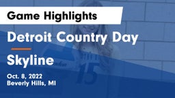 Detroit Country Day  vs Skyline Game Highlights - Oct. 8, 2022