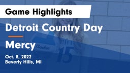 Detroit Country Day  vs Mercy Game Highlights - Oct. 8, 2022