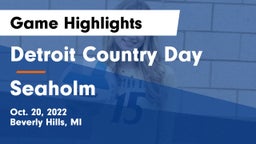 Detroit Country Day  vs Seaholm Game Highlights - Oct. 20, 2022