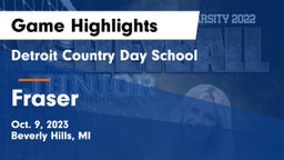 Detroit Country Day School vs Fraser  Game Highlights - Oct. 9, 2023