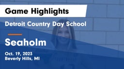 Detroit Country Day School vs Seaholm  Game Highlights - Oct. 19, 2023