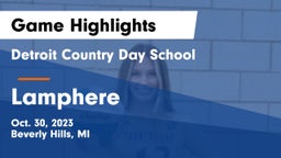 Detroit Country Day School vs Lamphere Game Highlights - Oct. 30, 2023