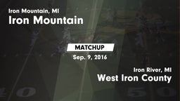 Matchup: Iron Mountain vs. West Iron County  2016