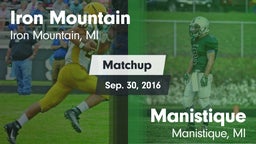 Matchup: Iron Mountain vs. Manistique  2016