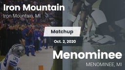 Matchup: Iron Mountain vs. Menominee 2020