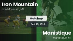 Matchup: Iron Mountain vs. Manistique  2020