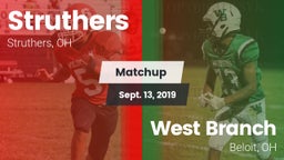Matchup: Struthers vs. West Branch  2019