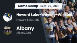 Recap: Howard Lake-Waverly-Winsted  vs. Albany  2023