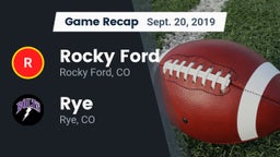 Recap: Rocky Ford  vs. Rye  2019