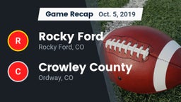 Recap: Rocky Ford  vs. Crowley County  2019