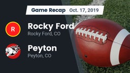 Recap: Rocky Ford  vs. Peyton  2019