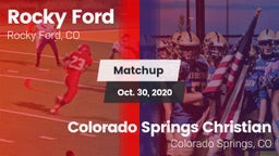 Matchup: Rocky Ford vs. Colorado Springs Christian  2020