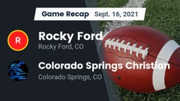 Recap: Rocky Ford  vs. Colorado Springs Christian  2021