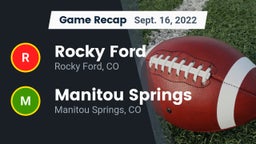 Recap: Rocky Ford  vs. Manitou Springs  2022