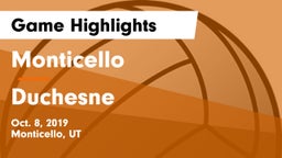 Monticello  vs Duchesne  Game Highlights - Oct. 8, 2019