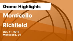 Monticello  vs Richfield  Game Highlights - Oct. 11, 2019