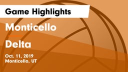 Monticello  vs Delta  Game Highlights - Oct. 11, 2019