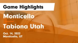 Monticello  vs Tabiona Utah Game Highlights - Oct. 14, 2022