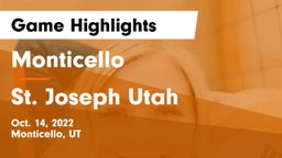 Monticello  vs St. Joseph Utah Game Highlights - Oct. 14, 2022