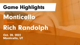 Monticello  vs Rich Randolph Game Highlights - Oct. 28, 2022