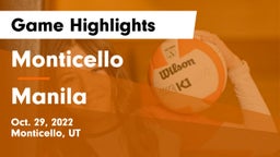 Monticello  vs Manila  Game Highlights - Oct. 29, 2022