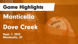 Monticello  vs Dove Creek  Game Highlights - Sept. 7, 2023