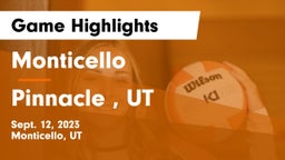 Monticello  vs Pinnacle , UT Game Highlights - Sept. 12, 2023