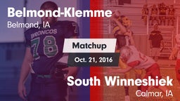 Matchup: Belmond-Klemme vs. South Winneshiek  2016