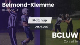 Matchup: Belmond-Klemme vs. BCLUW  2017