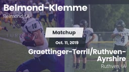 Matchup: Belmond-Klemme vs. Graettinger-Terril/Ruthven-Ayrshire  2019