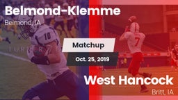 Matchup: Belmond-Klemme vs. West Hancock  2019