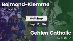 Matchup: Belmond-Klemme vs. Gehlen Catholic  2020