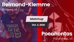 Matchup: Belmond-Klemme vs. Pocahontas  2020