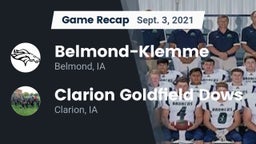 Recap: Belmond-Klemme  vs. Clarion Goldfield Dows  2021