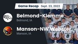 Recap: Belmond-Klemme  vs. Manson-NW Webster  2022