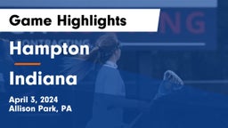 Hampton  vs Indiana  Game Highlights - April 3, 2024