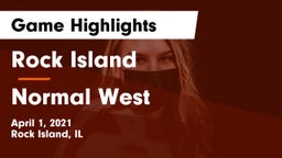 Rock Island  vs Normal West  Game Highlights - April 1, 2021