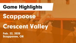 Scappoose  vs Crescent Valley  Game Highlights - Feb. 22, 2020