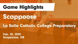 Scappoose  vs La Salle Catholic College Preparatory Game Highlights - Feb. 25, 2020